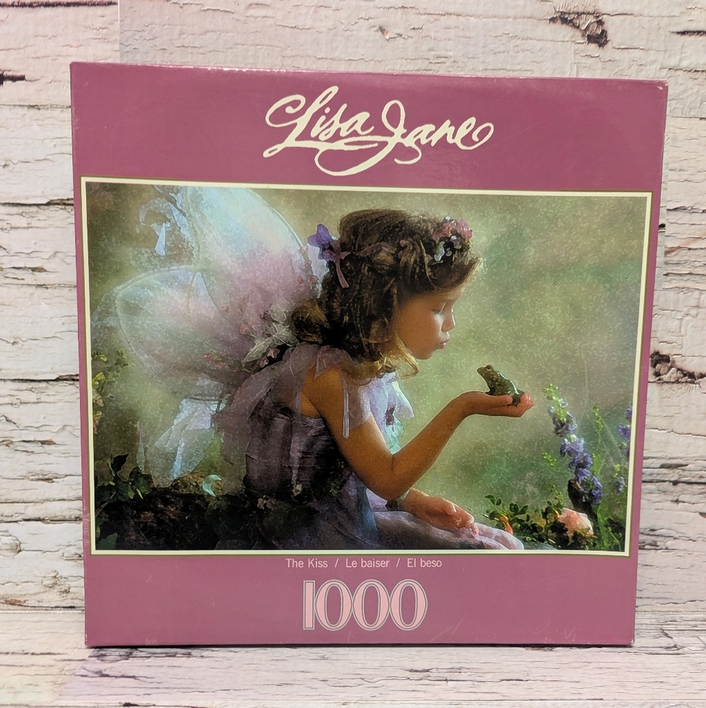 Lisa Jane The Kiss 1000 Piece Jigsaw Puzzle Fairy & Frog Sure-Lox New Sealed